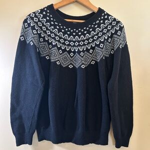Sunice Black and White Nordic Stormpack Crewneck Sweater